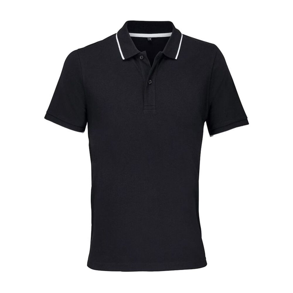 SOLS Unisex Adult Palermo Polo Shirt / Black/White